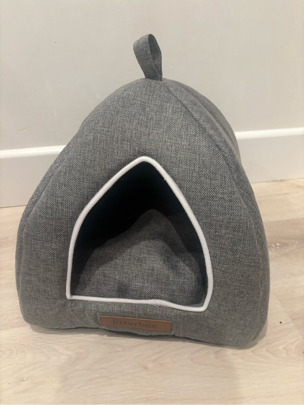Gray Cozy Cat Cave Bed